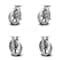 Service Caster 8 Inch V Groove Semi Steel Caster Set with Roller Bearings 2 Brakes 2 Rigid SCC SCC-30CS820-VGR-TLB-2-R820-2 - alternate 1
